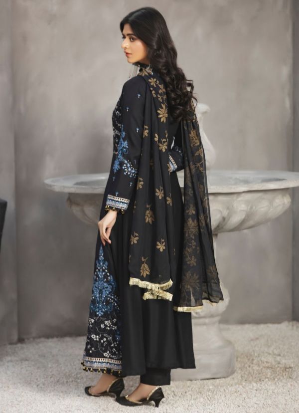 Black cotton anarkali best sale