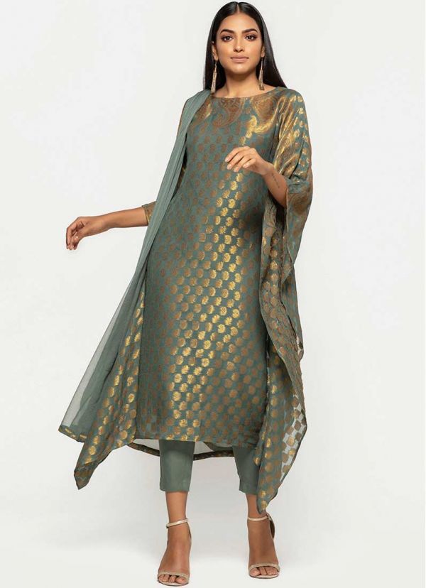 Buy Antique Paisley Kaftan Set in UK Style ID LS 3014 Diya