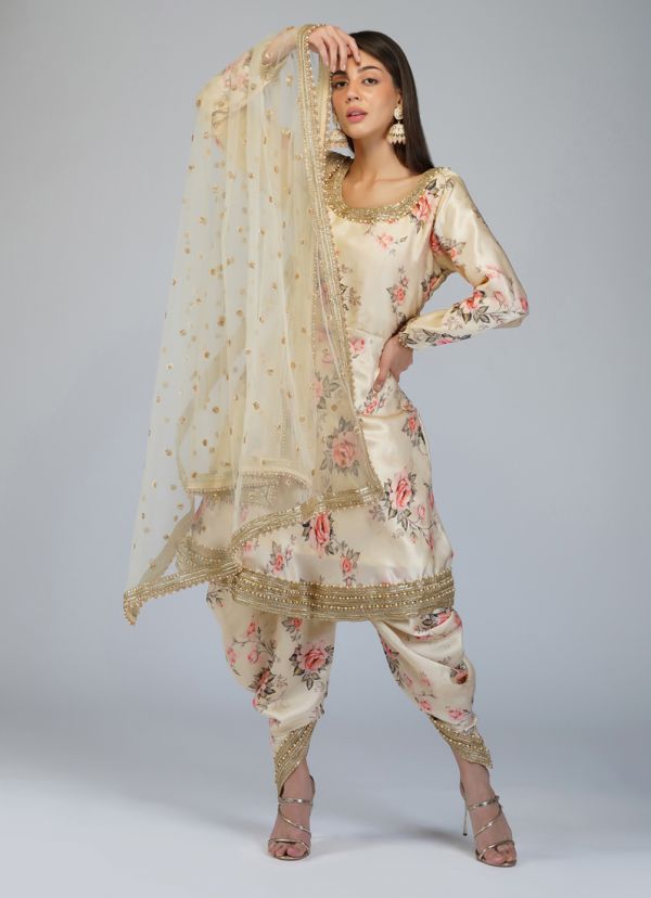 Off shoulder store punjabi suit