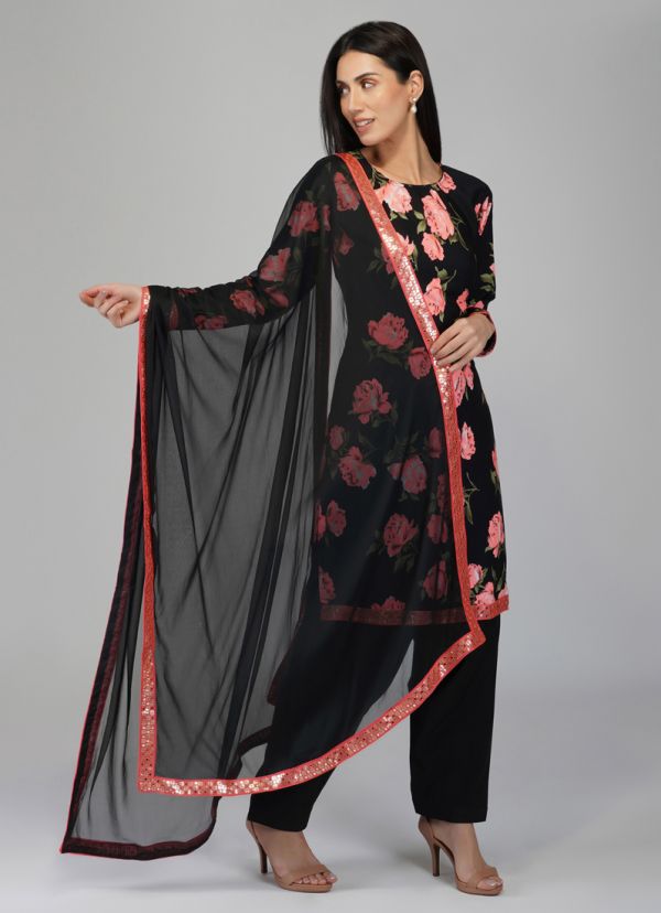 Digital printed designer crepe suits at Rs 1100 in Surat | ID: 2851637827533