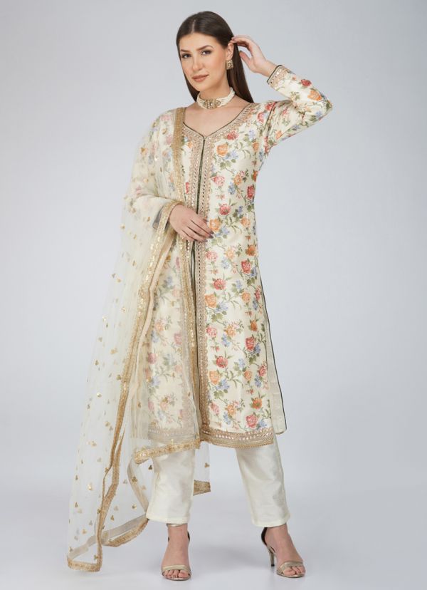 BOSS  Regularfit blouse in floralprint silk