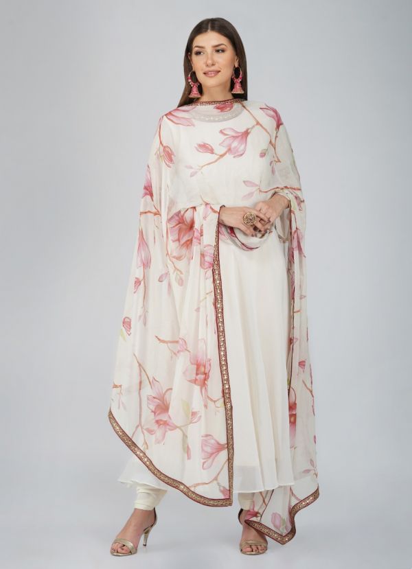 Share more than 180 floral dupatta suit latest