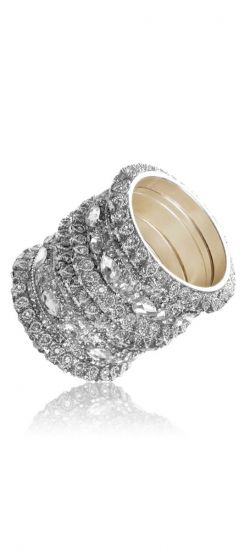 Intricate Diamonte Bangle Set