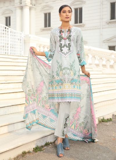 Lawn Embroidered Digital Printed Suit