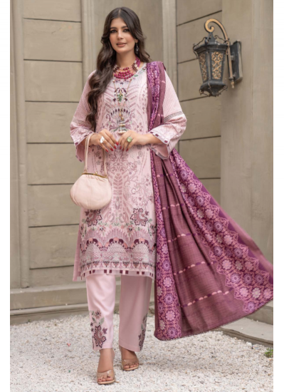 Lilac Dhanak Pashmina Trouser Shawl Suit