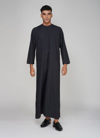 Buy Men's Black Polyester Jubba