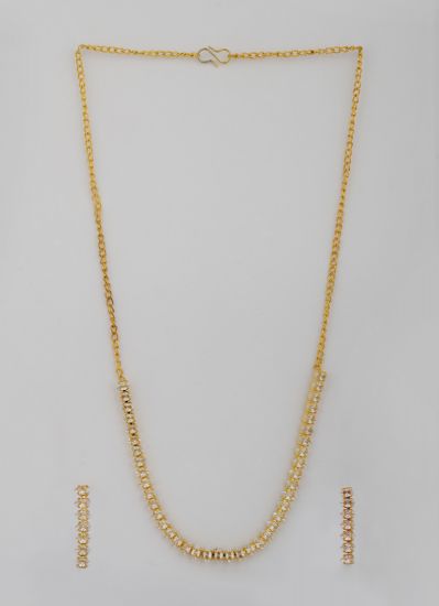 Buy Gold Chain Ladies Necklace Set