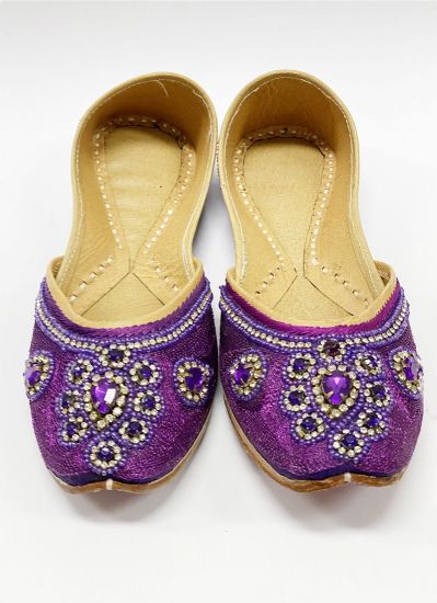Purple Intricate Embroidered Ladies Kusa