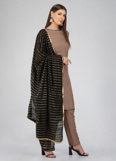 Buy Grey Rayon Indian Suit with Trousers & Dupatta




















