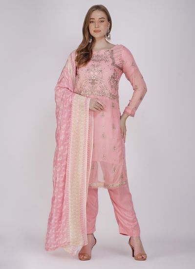 Chiffon Embroidered Ladies Suit