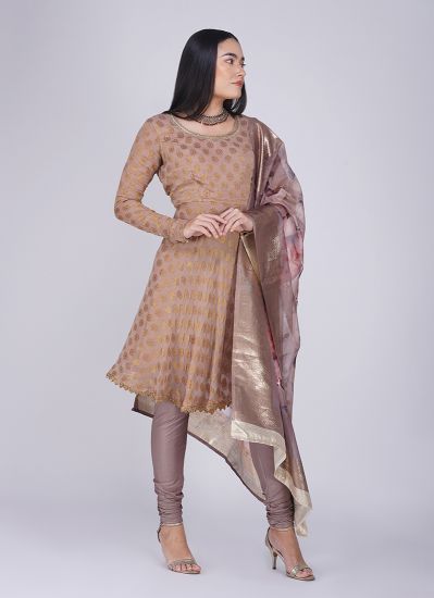 Buy Mouse Brown Georgette Butty Suit