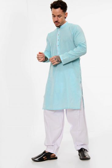 Blue Cotton Kurta Salwar