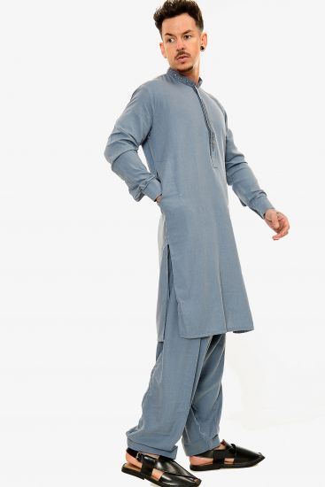 Blue Cotton Kurta Salwar