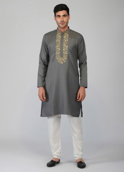 Zardosi Embroidery Kurta Churidaar Set
