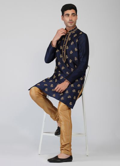 Zardosi AAnd Resham Embroidered Buty Kurta Churidaar Set