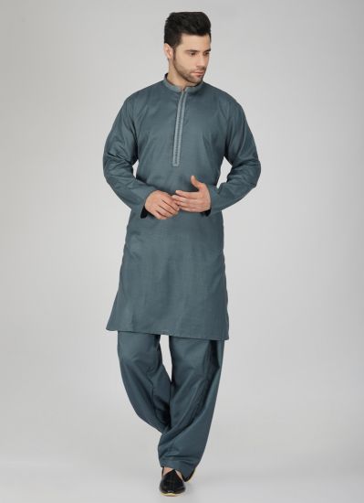 Buy Men's Smart Grey Salwar Kameez