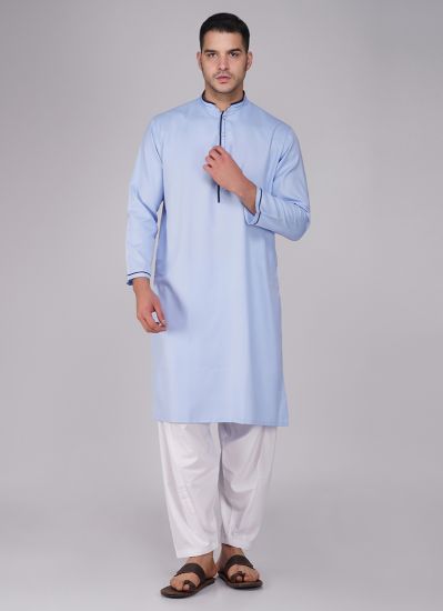Buy Blue Cotton Kurta Salwar Set