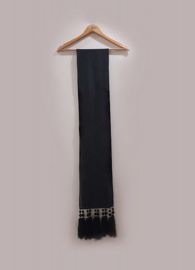Buy Black Dupion Mens Scarf