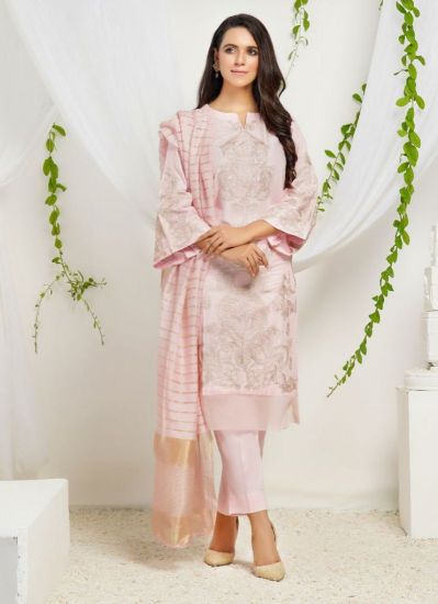 Baby Pink Viscose Salwar Suit