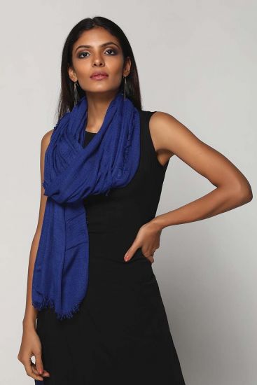 Royal Blue Woven Oversize Scarf