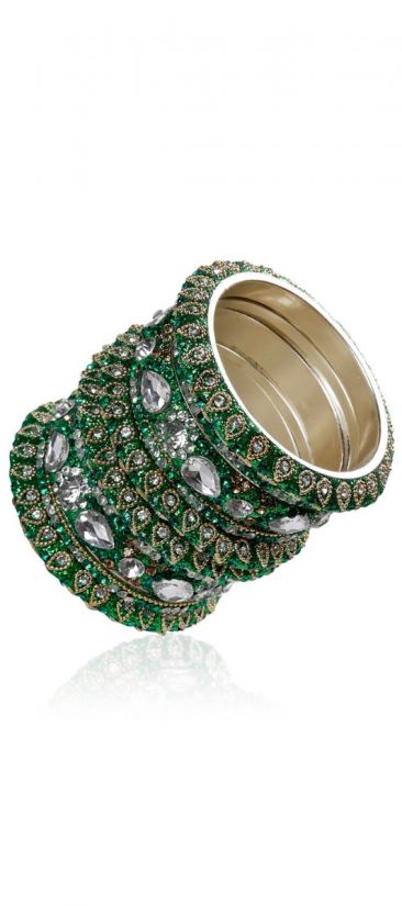 Intricate Diamante Bangle Set
