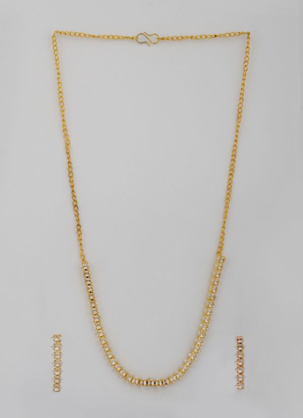 Buy Gold Chain Ladies Necklace Set