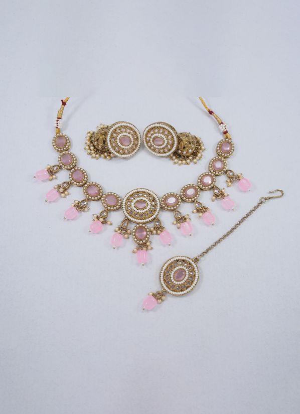 Pink Marquise Stone Set