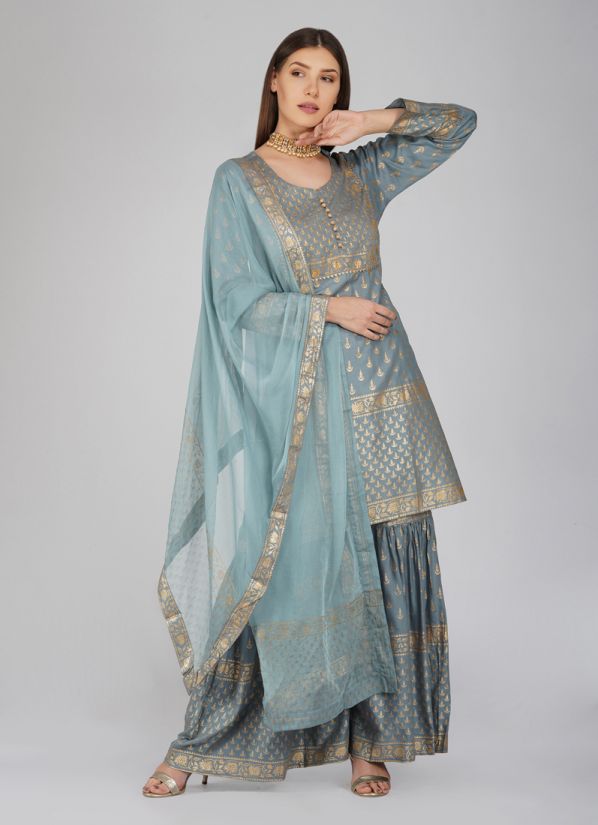 Grey gharara outlet