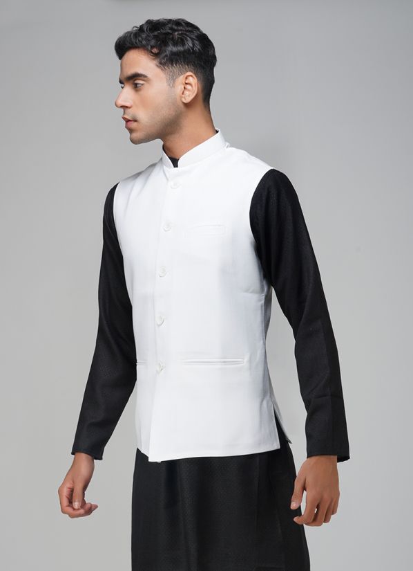 Men's Off-White Linen Jacket