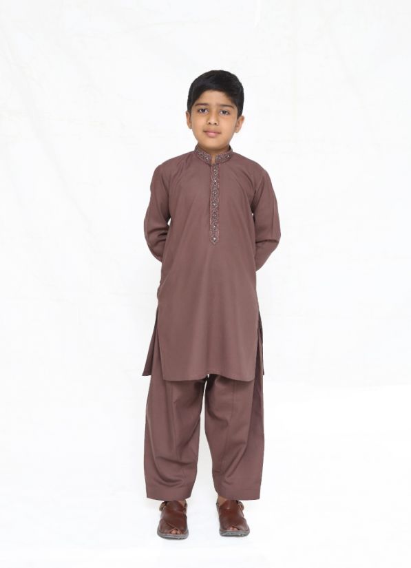 Burgundy  Boys Kurta salwar kameez sherwani 2 pc suit Free shawl  Size 12,13,14 