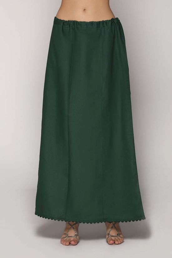 Buy Dark Green Cotton Pettiicoat