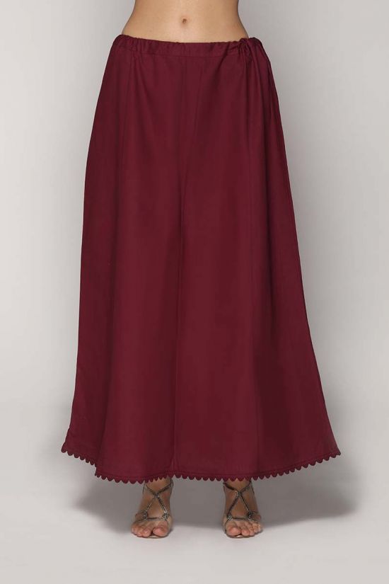 Classic Wine Cotton Petticoat