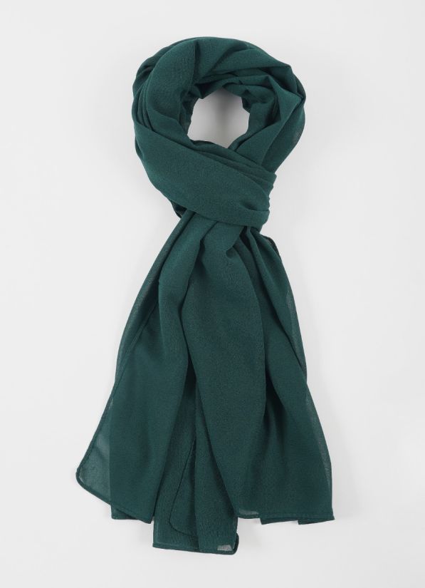 Dark Green Georgette Soft Scraf