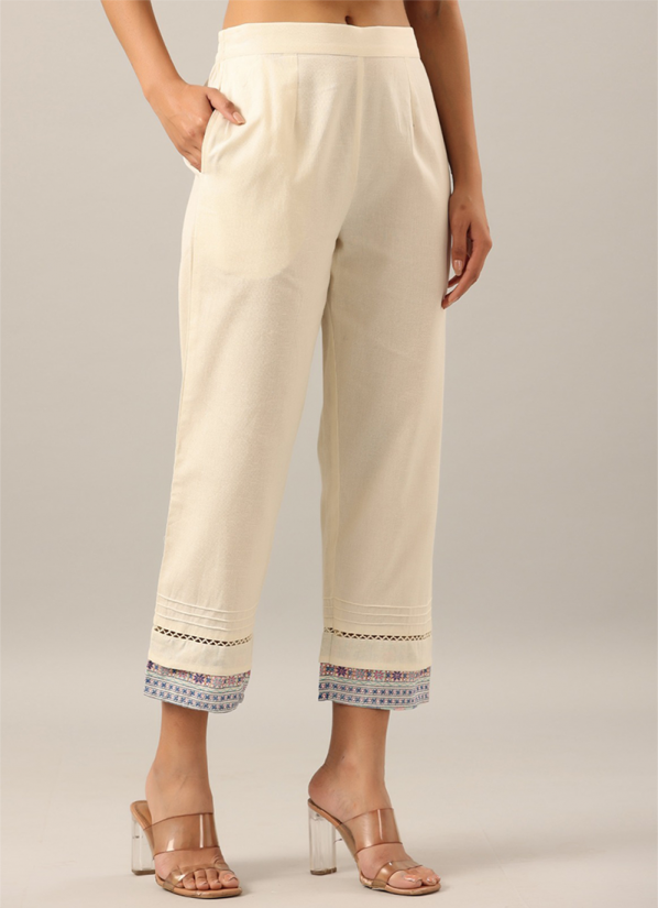 Off-White Cotton Pants